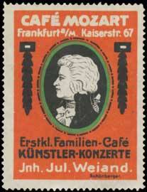 Seller image for Reklamemarke Cafe Mozart for sale by Veikkos