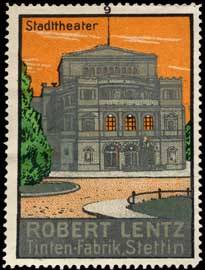 Seller image for Reklamemarke Stadttheater Stettin for sale by Veikkos