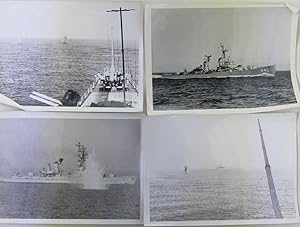 United States Navy Photos of Military Action at Sea. Three Photos, plus one of the USS Bigelow