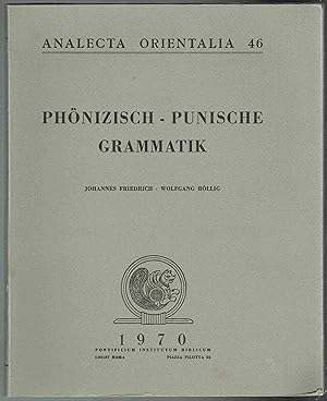 Seller image for Phonizisch-Punische Grammatik for sale by Hyde Brothers, Booksellers