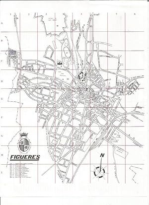 Bild des Verkufers fr LAMINA 27122: Plano de Figueres con relacion de calles en trasera zum Verkauf von EL BOLETIN