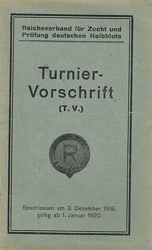 Turniervorschrift 1920.