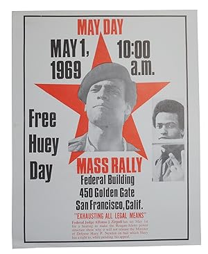 Bild des Verkufers fr May Day / May 1, 1969 10:00 a.m. / Free Huey Day / Mass Rally, Federal Building, 450 Golden Gate, San Francisco, Calif. (Black Panther Party Poster) zum Verkauf von Burnside Rare Books, ABAA