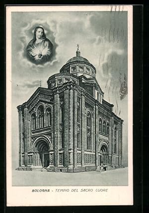 Bild des Verkufers fr Cartolina Bologna, Tempio del Sacro Cuore zum Verkauf von Bartko-Reher