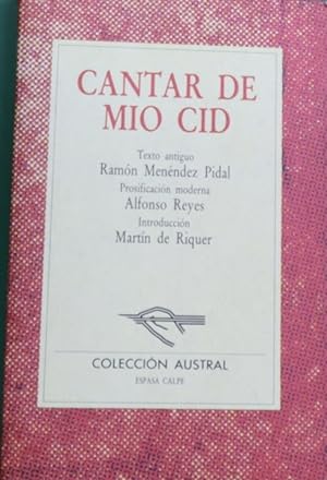 Imagen del vendedor de Cantar de mío Cid a la venta por Librería Alonso Quijano