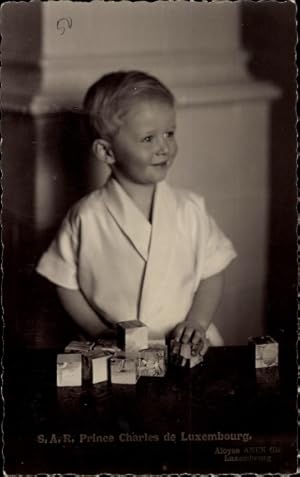 Ansichtskarte / Postkarte Prinz Charles von Luxemburg, Kinderportrait, Spielzeug