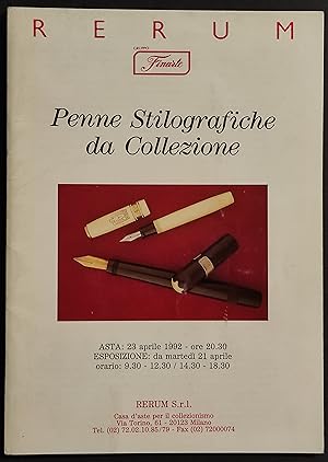 Penne Stilografiche da Collezione - Rerum Finarte - Asta Aprile 1992