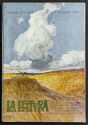Rivista La Lettura n.6 - 1919 - Copertina Illustrata - Corriere della Sera