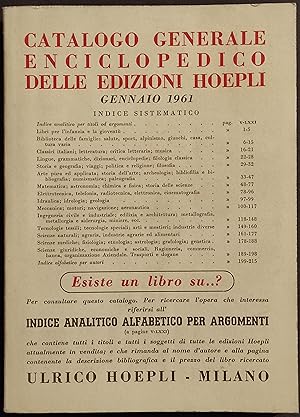 Catalogo Generale Enciclopedico delle Edizioni Hoepli - Gennaio 1961