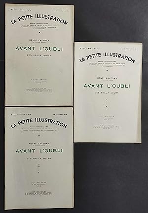 La Petite Illustration n.793-794 -792 - 1936 - Avant l'Oubli - Lavedan - 3 Num.