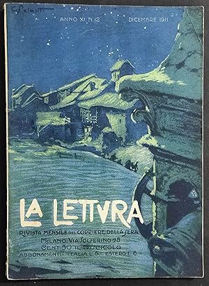 Rivista La Lettura n.12 - 1911 - Copertina Illustrata - Corriere della Sera