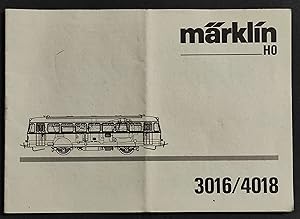 Libretto Istruzioni Marklin HO - 3016/4018 - Modellismo Ferroviario