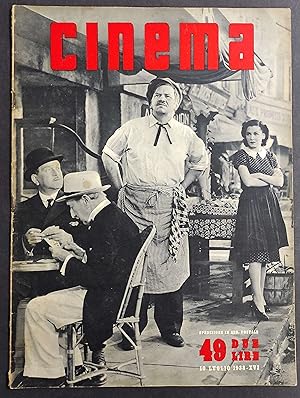 Rivista Cinema n.49 -1938 - Cop. W. Beery e M. O'Sullivan in Il Porto dei Sette Mari