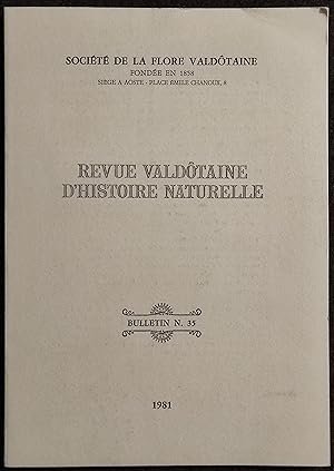 Revue Valdotaine d'Histoire Naturelle - 1981 - Bulletin N. 35