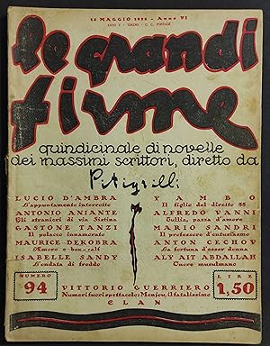 Le Grandi Firme N.94 - 15 Maggio 1928 - Quindicinale di Novelle