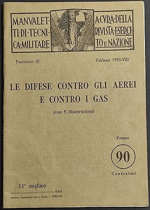 Le Difese Contro gli Aerei e Contro i Gas - 1930