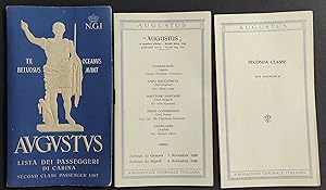 Augustus - Lista Passeggeri Cabina - Navigazione Generale Italiana - 1928