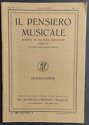 Rivista Il Pensiero Musicale - 1928 - n.7-8 - Mattiuzzi & Biancani