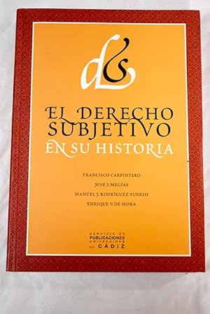 Seller image for El derecho subjetivo en su historia for sale by Alcan Libros