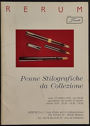 Penne Stilografiche da Collezione - Rerum Finarte - Asta Ottobre 1991