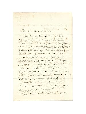 Seller image for En proie  de graves difficults financires et poursuivi par ses cranciers, l auteur des Trois Mousquetaires requiert la procuration de Madame Dumas, afin d emprunter une forte somme d argent for sale by Le Manuscrit Franais