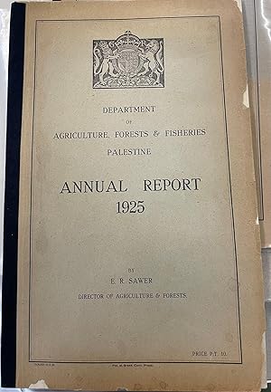ANNUAL REPORT 1925 (BRITISH MANDATE REPORT)