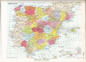 LAMINA MONITOR 0977: Mapa politico de España