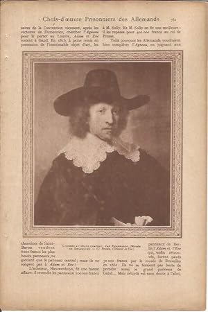 Bild des Verkufers fr LAMINA 27308: El hombre del gran sombrero, por Rembrandt zum Verkauf von EL BOLETIN