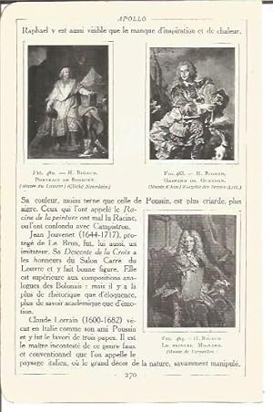 Bild des Verkufers fr LAMINA V00225: Retratos de Bossuet, Gaspard de Gueydan y El Pintor Mignard, por H. Rigaud zum Verkauf von EL BOLETIN