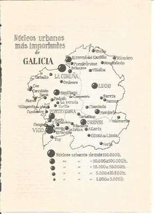 LAMINA V01166: Mapa de los nucleos urbanos de Galicia