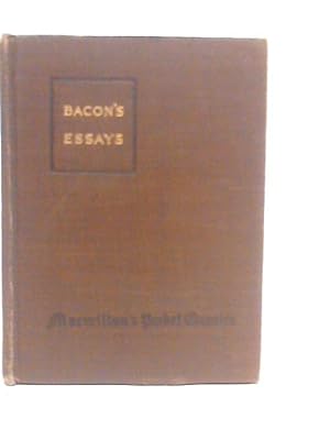 Bild des Verkufers fr The Essays or Counsels, Civil and Moral, of Francis Bacon zum Verkauf von World of Rare Books