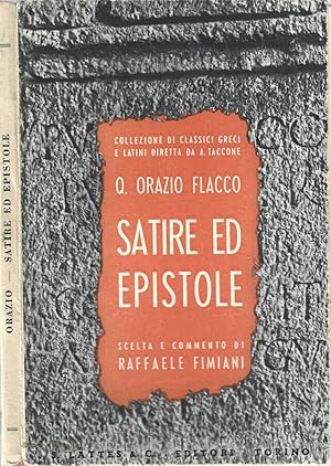 Seller image for Satire ed epistole for sale by Biblioteca di Babele