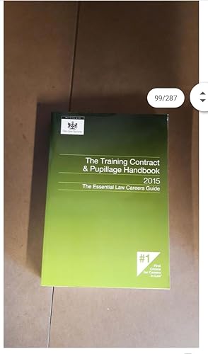 Seller image for The Training Contract & Pupillage Handbook 2015 The Essential Law Careers Guide for sale by UK LAW BOOK SELLERS LTD