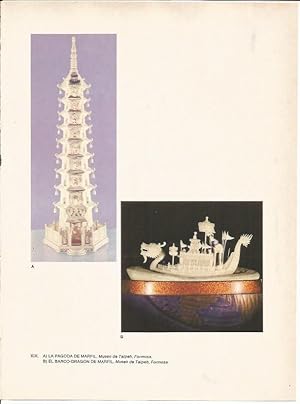 Bild des Verkufers fr LAMINA 27581: Pagoda de marfil y barco-dragon zum Verkauf von EL BOLETIN