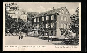 Ansichtskarte Betzdorf a. d. Sieg, Hotel-Restaurant Deutsches Haus von Hans Weber