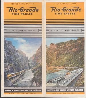 Bild des Verkufers fr Denver & Rio Grande Western railroad timetable 4/24 1960 zum Verkauf von The Jumping Frog