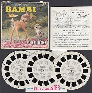 Seller image for Walt Disney's Bambi View-Master set of 3 reels, folder & envelope 1956 for sale by The Jumping Frog