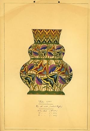 Entwurfszeichnungen für Luxusporzellane der Porzellanfabkrik Carl Friedrich Boseck & Co. Haida/Bö...