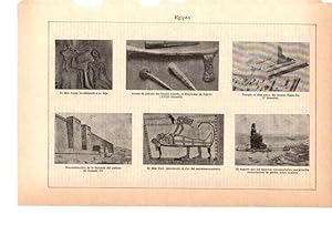 Image du vendeur pour LAMINA 38973: Utensilios, edificios y pinturas del antiguo Egipto mis en vente par EL BOLETIN