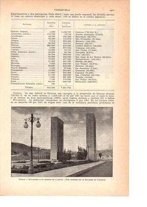 Seller image for LAMINA 38886: Monumento a los Proceres de la Nacion en Caracas, Venezuela for sale by EL BOLETIN