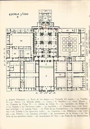 Immagine del venditore per LAMINA V01998: El Escorial. Planta de El Escorial venduto da EL BOLETIN