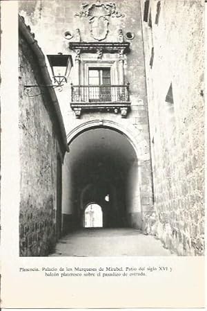 Bild des Verkufers fr LAMINA V02050: Caceres. Palacio de los Marqueses de Mirabel en Plasencia zum Verkauf von EL BOLETIN