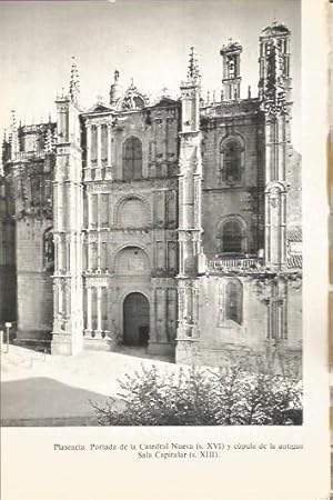 Seller image for LAMINA V02051: Caceres. Portada de la Catedral Nueva y cupula en Plasencia for sale by EL BOLETIN