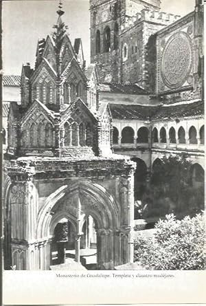 Image du vendeur pour LAMINA V02080: Caceres. Templete y claustro mudejar del Monasterio de Guadalupe mis en vente par EL BOLETIN