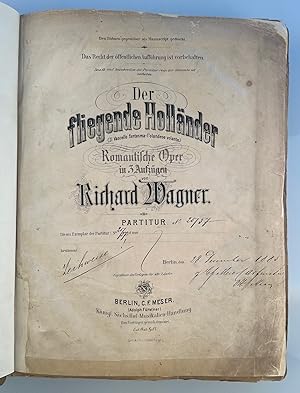 Der fliegende Holländer. Romantische Oper in 3 Aufzügen. No. 25/37. Partitur - Full Score - partl...