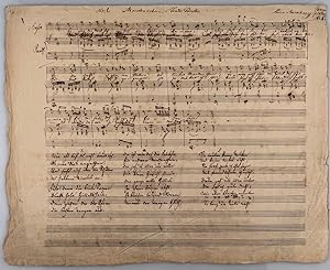 Immagine del venditore per Autograph music manuscript with signature written twice at the upper right corners. venduto da Antiquariat  J. Voerster