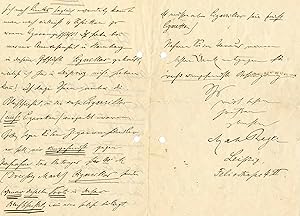 Autograph letter with date and signature.