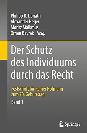 Seller image for Der Schutz des Individuums durch das Recht for sale by moluna