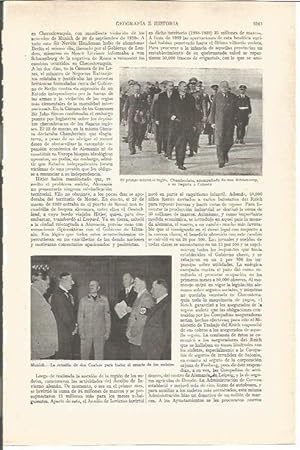 Seller image for LAMINA V03758: Chamberlain y von Ribbentrop en Colonia y la reunion de los Cuatro en Munich for sale by EL BOLETIN