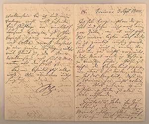 Bild des Verkufers fr Eigenhndiger Brief mit Datum und Unterschrift "Sch". zum Verkauf von Antiquariat  J. Voerster